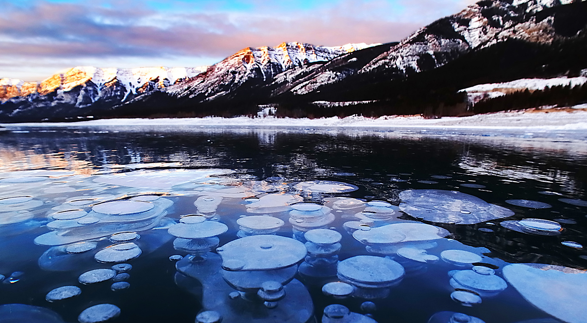 Abraham Lake Ice Bubbles