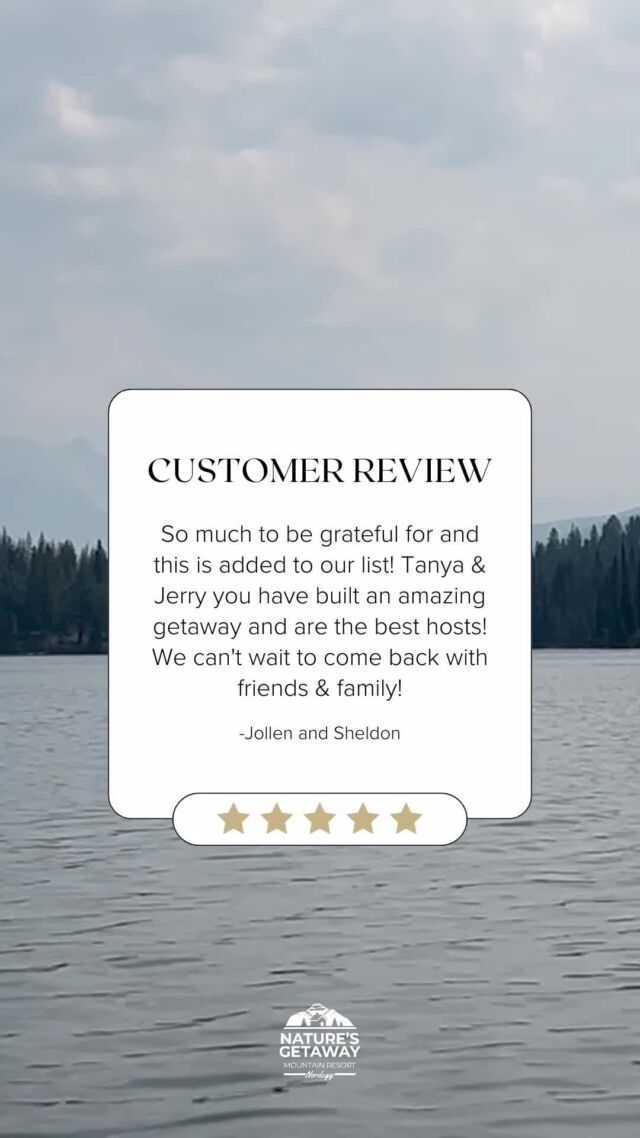 There's truly something special about connecting with nature, and we love being a part of those unforgettable memories. 

Just like Jollen & Sheldon who had a blast at Nature's Getaway. And we're so grateful they shared their experience!

Who are YOU bringing on your next adventure?

#NaturesGetaway #GuestLove #MakingMemories #CanadianNature